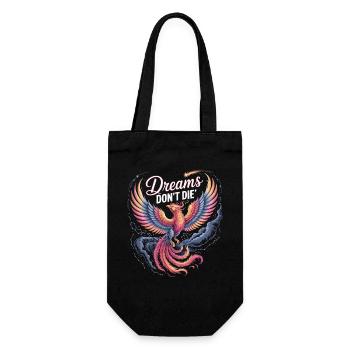Glowing phoenix with motif and hope - Gift Bag for Bottles - black - Front