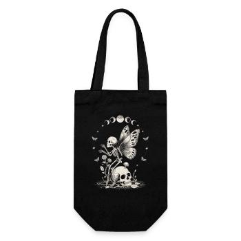 Fée squelette gothique avec phases de lune - Sac à bouteille - noir - Devant