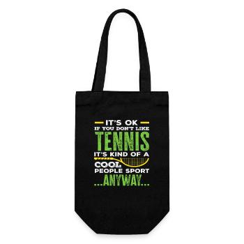 Tennis players: Tennis for cool people - Gift Bag for Bottles - black - Front