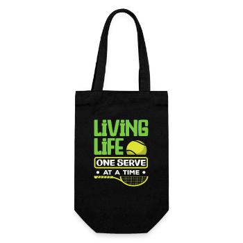 Joueur de tennis Vie Vie Une portion - Sac à bouteille - noir - Devant