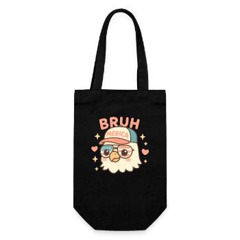 Bruh 4. Juli Adler Kinder Teen 4. Juli Bruh - Geschenkbeutel für Flaschen - Schwarz - Vorne