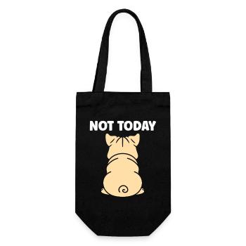 Canine Degarement No Today Bulldogge - Geschenkbeutel für Flaschen - Schwarz - Vorne