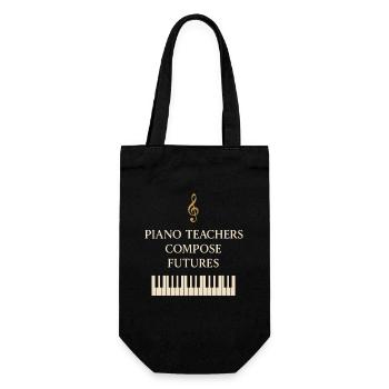 Piano Teacher Music Teacher Funny Teacher - Gift Bag for Bottles - black - Front