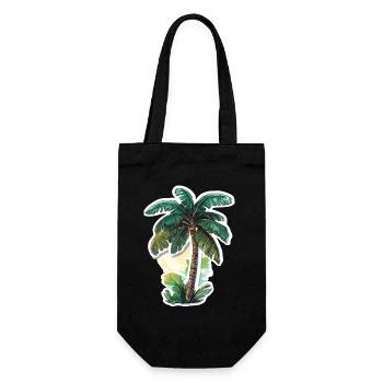 Palmier - Sac à bouteille - noir - Devant