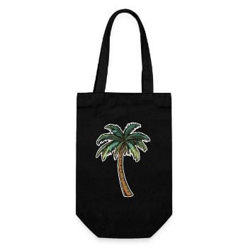 Palm tree - Gift Bag for Bottles - black - Front