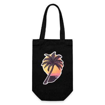Palmier - Sac à bouteille - noir - Devant