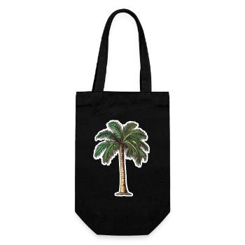 Palm tree - Gift Bag for Bottles - black - Front