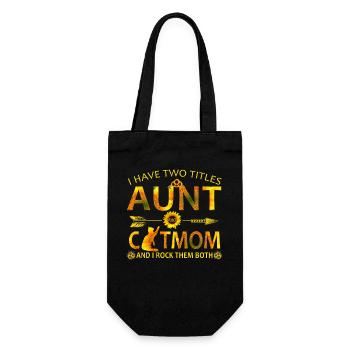 Blumen Sonnenblume Tante und Mutter Tribute Design - Geschenkbeutel für Flaschen - Schwarz - Vorne