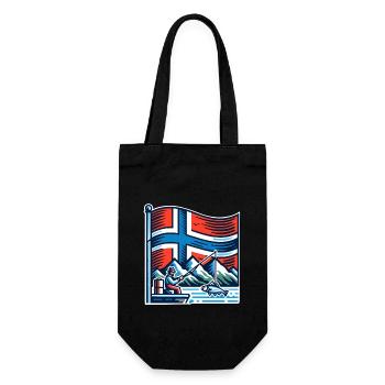 Norway Fishing Boat - Gift Bag for Bottles - black - Front