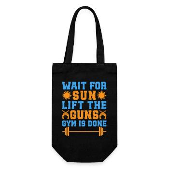 Fitness Motivation Bodybuilder Lift The Guns Gym - Sac à bouteille - noir - Devant