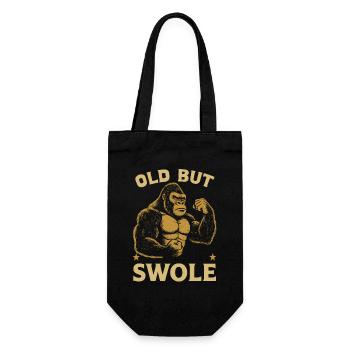 Fitness Motivation Bodybuilder Old But Swole Gym - Gift Bag for Bottles - black - Front