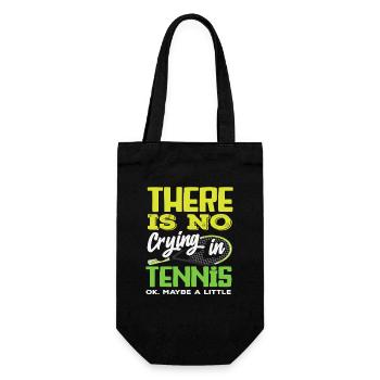 Tennis Player There Is No Crying - Gift Bag for Bottles - black - Front