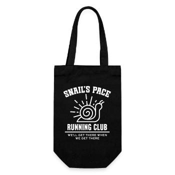 Schneckentempo Laufclub - Geschenkbeutel für Flaschen - Schwarz - Vorne