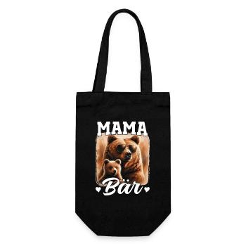 Mama Bär Muttertag Mutter Elternteil Mama Bear - Geschenkbeutel für Flaschen - Schwarz - Vorne