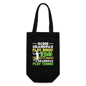 De vrais grands-pères qui jouent au tennis - Sac à bouteille - noir - Devant