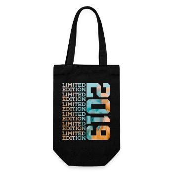 LIMITED EDITION 2019 7 YEARS 7TH BIRTHDAY - Gift Bag for Bottles - black - Front
