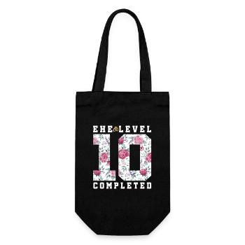 10th wedding anniversary - Gift Bag for Bottles - black - Front