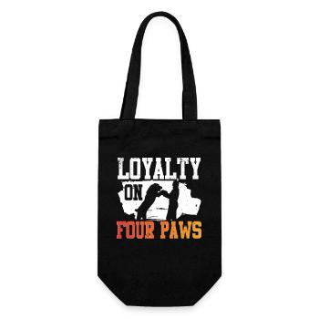 Alabai Hund Loyalty on Four Paws - Geschenkbeutel für Flaschen - Schwarz - Vorne