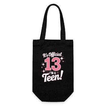 13th birthday teenager gift - Gift Bag for Bottles - black - Front