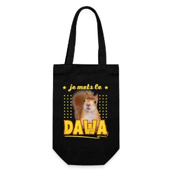 Ecureuil, Je Mets le DAWA dans la Foret  - Sac à bouteille - noir - Devant
