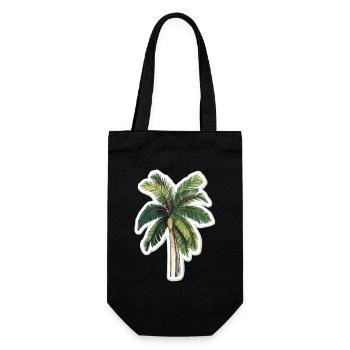 Palm tree - Gift Bag for Bottles - black - Front
