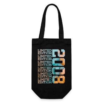 LIMITED EDITION 2008 18 YEARS 18TH BIRTHDAY - Gift Bag for Bottles - black - Front