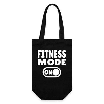 Fitness Mode On für Sportler - Geschenkbeutel für Flaschen - Schwarz - Vorne