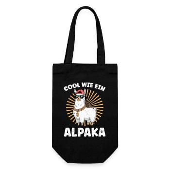 Éventail d’alpaga COOL COMME UN LAMA D’ALPAGA Drôle - Sac à bouteille - noir - Devant