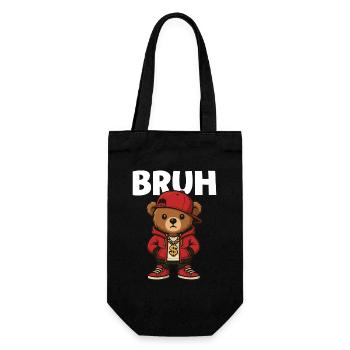 Bruh Classic Hip Hop Expression 90s Street Vibe - Gift Bag for Bottles - black - Front