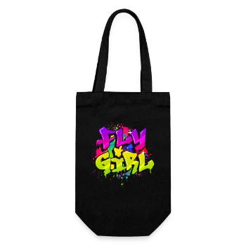 Fly Girl Old School Hip Hop Tribute 80s 90s Style - Gift Bag for Bottles - black - Front