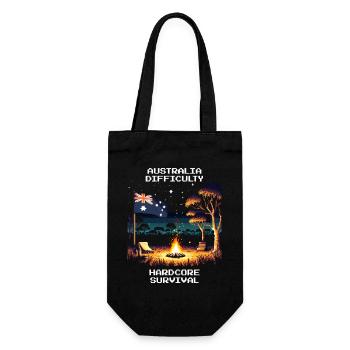 Australia: Hardcore Survival | Outback - Gift Bag for Bottles - black - Front