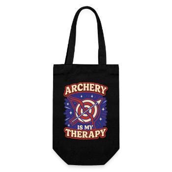 Archery Is My Therapy Archer - Gift Bag for Bottles - black - Front