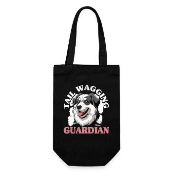 Alabai Hund Tail Wagging Guardian - Geschenkbeutel für Flaschen - Schwarz - Vorne