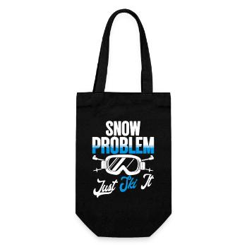 Ski Skieur Wintersport Problème De Neige - Sac à bouteille - noir - Devant