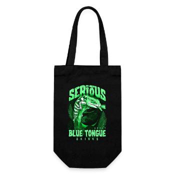 Serious About Blue Tongue Skinks Reptile Keeper - Gift Bag for Bottles - black - Front