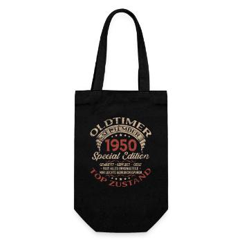 75th birthday gift vintage car September 1950 - Gift Bag for Bottles - black - Front