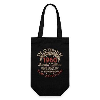 Cadeau d'anniversaire pour les 65 ans : voiture vintage, septembre 1960 - Sac à bouteille - noir - Devant