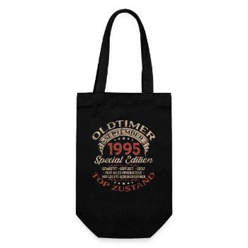 30th birthday gift vintage car September 1995 - Gift Bag for Bottles - black - Front