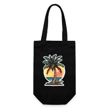 Palm tree - Gift Bag for Bottles - black - Front