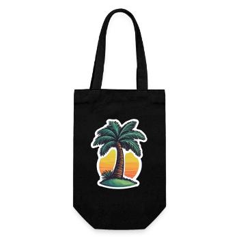 Palmier - Sac à bouteille - noir - Devant
