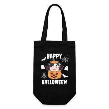 Costume de chauve-souris citrouille d'Halloween pour vache - Sac à bouteille - noir - Devant