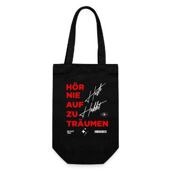 Motivational Trend Graphic Print Design - Gift Bag for Bottles - black - Front
