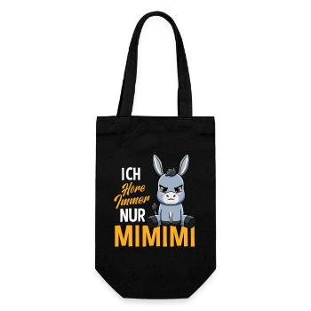 I Always Hear Only A Mimimi Donkey - Gift Bag for Bottles - black - Front