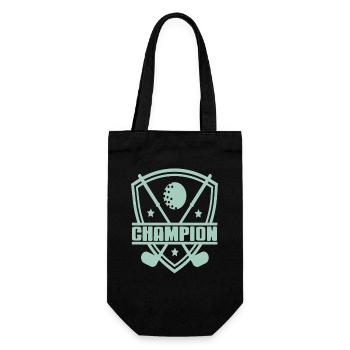 Golf Champion Badge for Competitive Swing Kings - Geschenkbeutel für Flaschen - Schwarz - Vorne