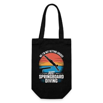 Kunstspringen Turmspringer Sprungbrett - Geschenkbeutel für Flaschen - Schwarz - Vorne