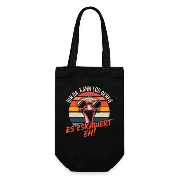 Strauss I'm Here We Go It's Escalating Anyway - Gift Bag for Bottles - black - Front