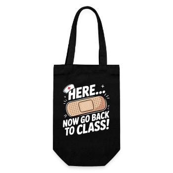 Humorous school hat motif for the start of school - Gift Bag for Bottles - black - Front