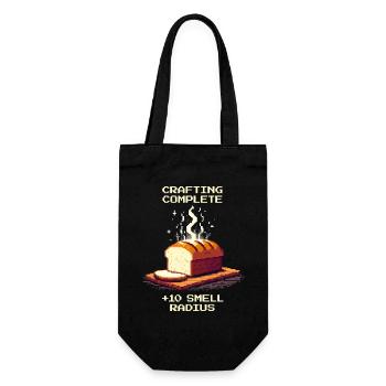 Crafting fertig: +10 Duft-Radius | Brot Humor - Geschenkbeutel für Flaschen - Schwarz - Vorne