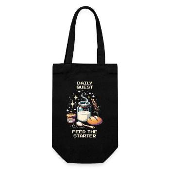 Quête quotidienne : Nourrir le levain - Sac à bouteille - noir - Devant