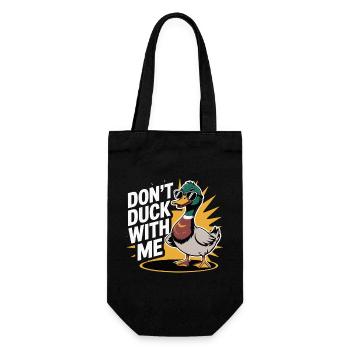 Illustration humoristique de canard avec des lunettes de soleil - Sac à bouteille - noir - Devant